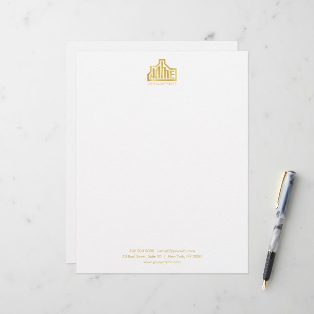 Professional Customisable Business Letterhead (Front/Back In Situ)