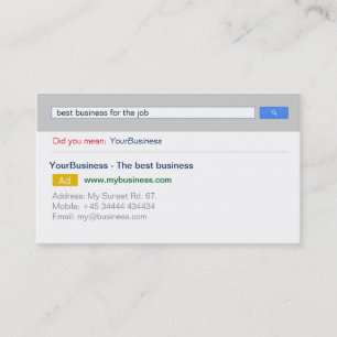 Professional Customisable Google Business Card