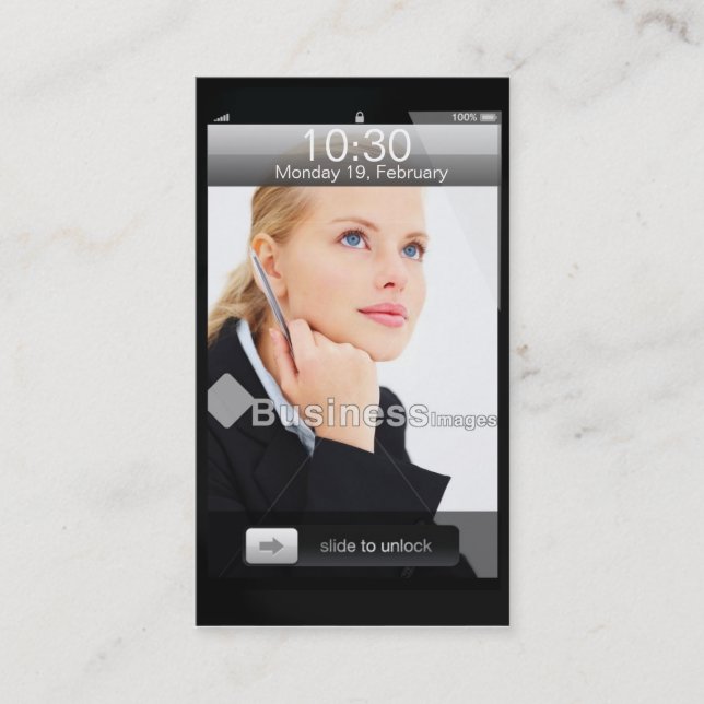 Professional Customisable iPhone Design Business Card (Front)