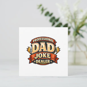 Professional Dad Joke Dealer Funny Father's Day Invitation