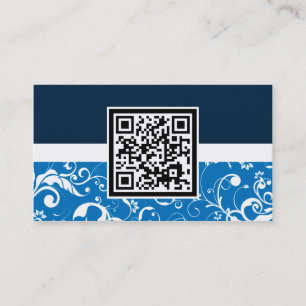 professional damask QR code Business Card