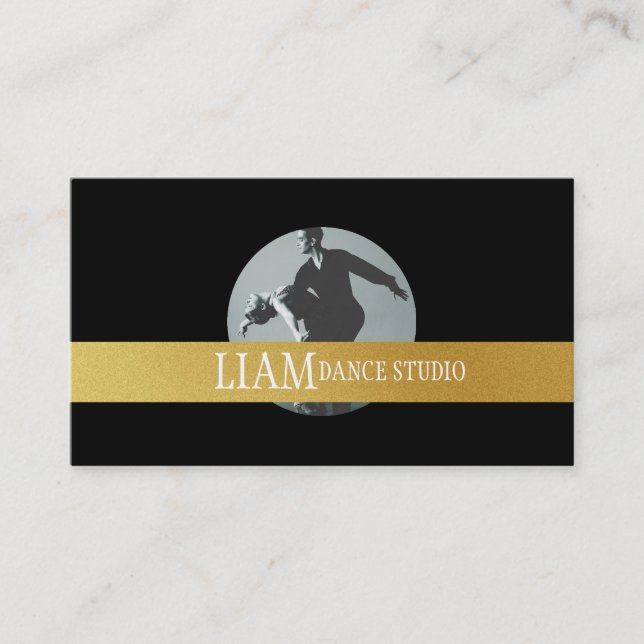 Professional Dance Instructor, Lessons, Studio Business Card (Front)