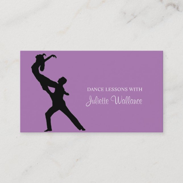 Professional Dance Studio, Instructor Business Card (Front)