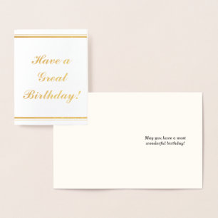 Professional, Dapper "Have a Great Birthday" Card