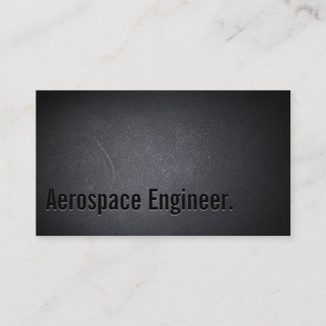 Professional Dark Aerospace Engineer Business Card (Front)