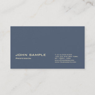 Professional Dark Blue Premium Pearl Finish Modern Business Card
