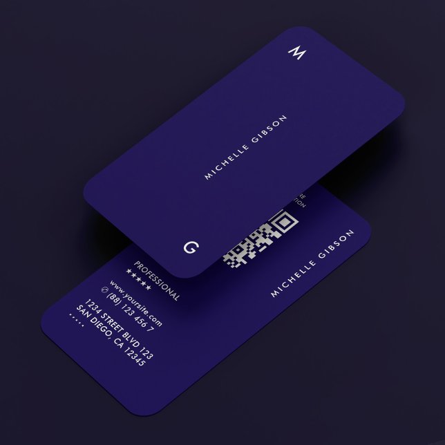 Professional Dark Blue Simple Minimal Business Card (Professional Dark Blue Simple Minimal Business Card
)