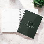 Professional Dark Green Monogram Business Initial Planner<br><div class="desc">Stay organised in style with this professional monogram initial planner. Featuring a clean, minimalist design and a bold monogram on the cover, this notebook is perfect for professionals, students, or anyone who values personalised stationery. Its high-quality pages are ideal for jotting down notes, ideas, or to-do lists, making it both...</div>