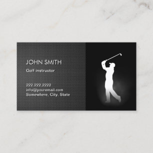 Professional Dark Metal Golf Business Cards