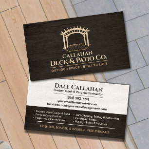 Professional Decking & Patio Contractor Business Card
