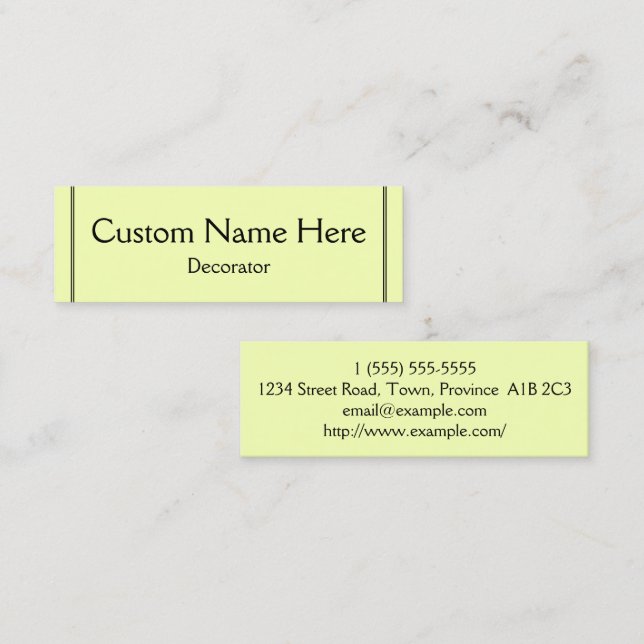 Professional Decorator Business Card (Front/Back)