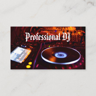 Professional Deejay  Business Card