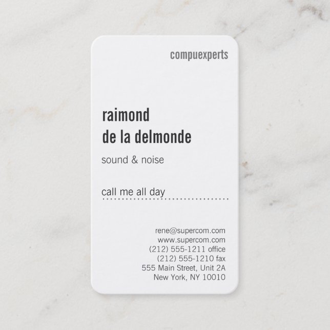 Professional, deluxe business card (Front)