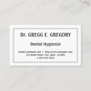 Professional Dental Hygienist Business Card