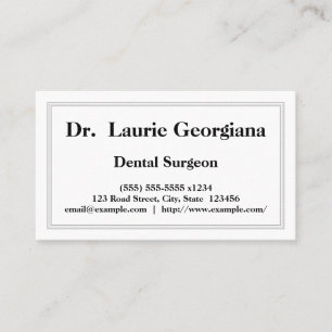 Professional Dental Surgeon Business Card