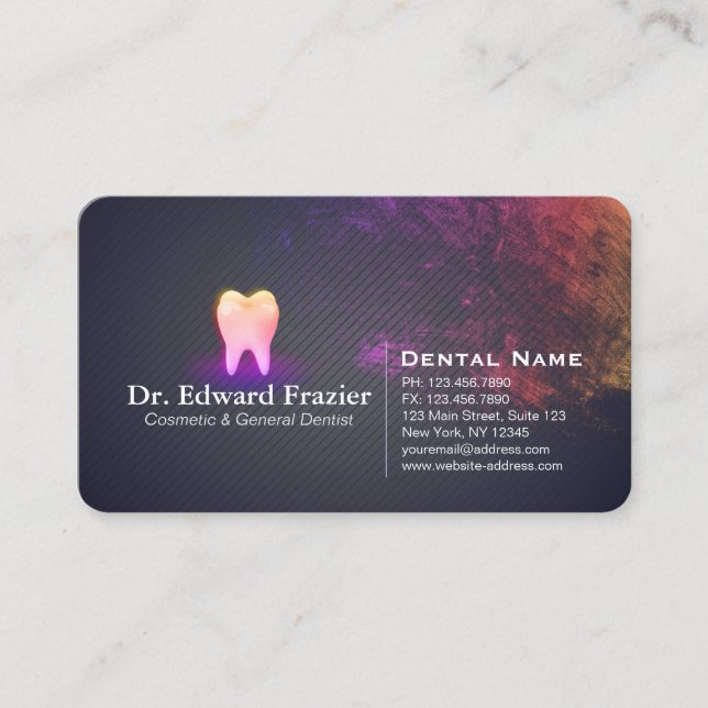 Professional Dentist Dental Clinic Rose Gold Tooth Appointment Card (Front)
