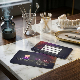 Professional Dentist Dental Clinic Rose Gold Tooth Appointment Card