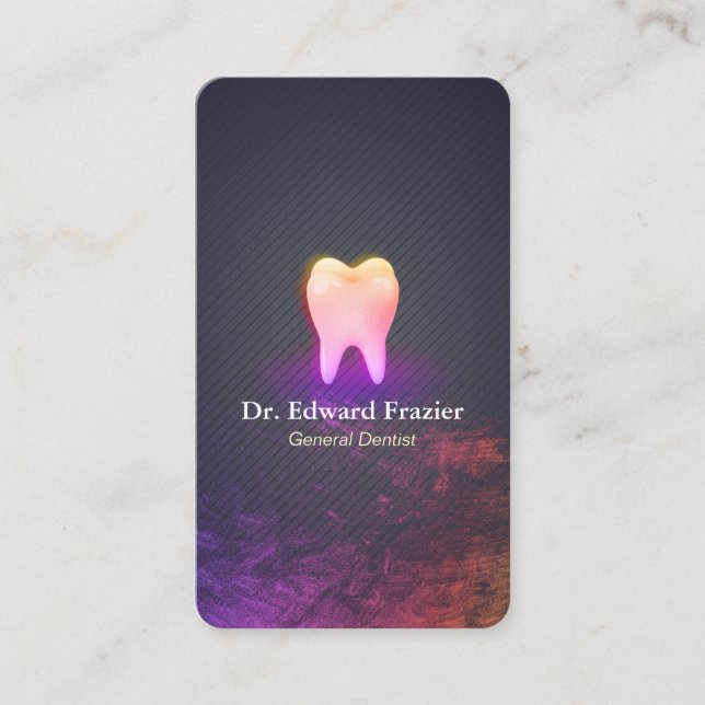 Professional Dentist Dental Clinic Rose Gold Tooth Appointment Card (Front)