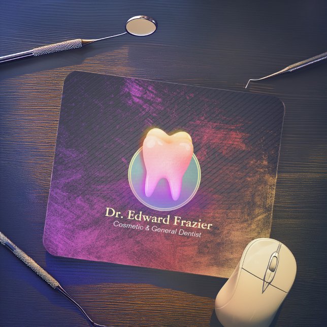 Professional Dentist Dental Clinic Rose Gold Tooth Mouse Mat (Creator Uploaded)