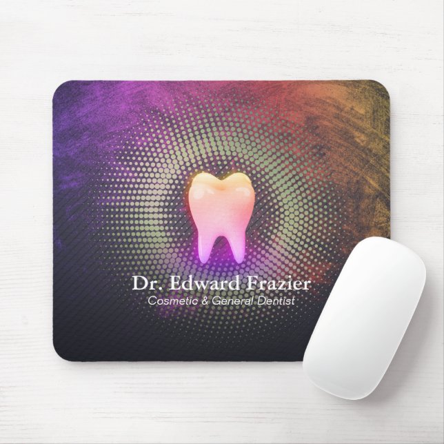 Professional Dentist Dental Clinic Rose Gold Tooth Mouse Mat (With Mouse)