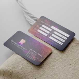 Professional Dentist Dental Clinic Rose Gold Tooth Referral Card