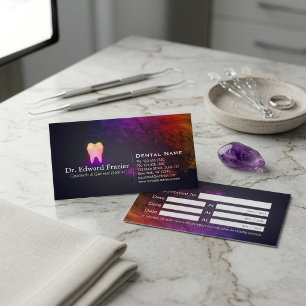 Professional Dentist Dental Clinic Rose Gold Tooth Referral Card