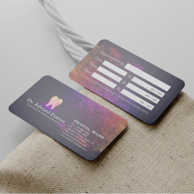 Professional Dentist Dental Clinic Rose Gold Tooth Referral Card (Creator Uploaded)