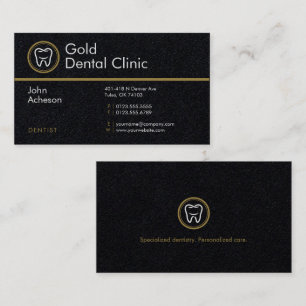 Professional Dentist    Gold Dental Clinic Business Card