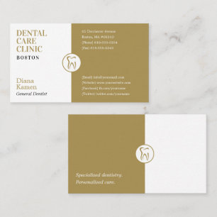 Professional Dentist   Golden Business Card