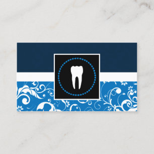professional dentistry damask tooth business card