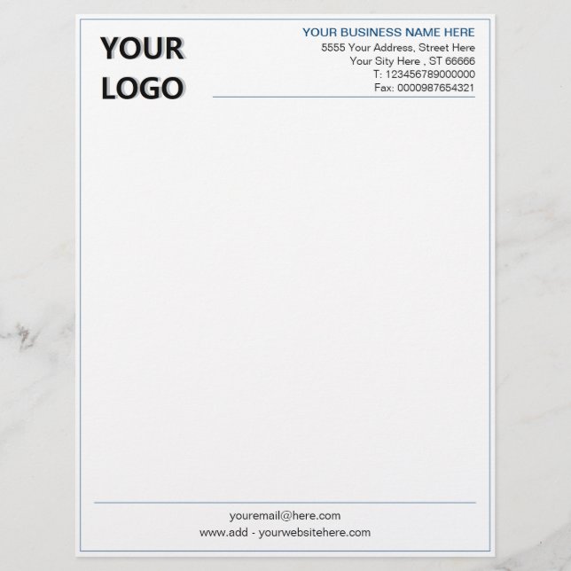 Professional Design Business Letterhead Template (Front)