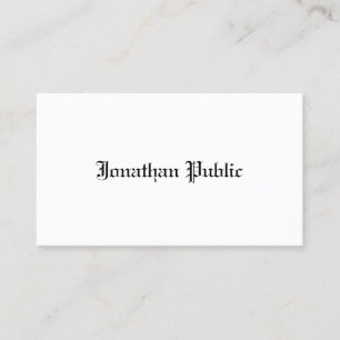 Professional Design Classic Nostalgic Look Plain Business Card