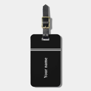 Professional design personalised black luggage tag