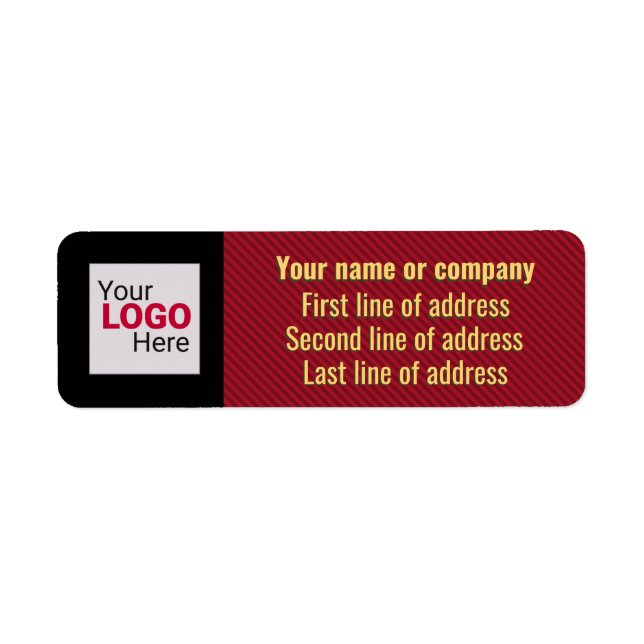 Professional Diagonal Stripe: Red, Black & Gold (Front)