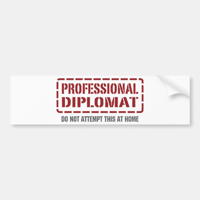 Professional Diplomat Bumper Sticker (Front)