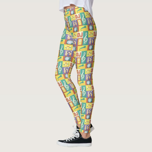 Professional Disc Jockey Iconic Designed Leggings (Left)
