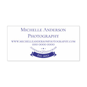 Professional DIY business name company banner Self-inking Stamp
