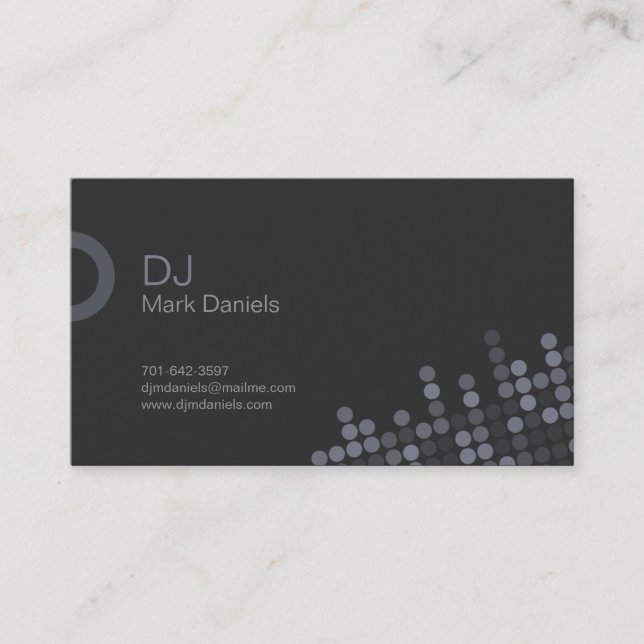 Professional DJ Business Card (Front)