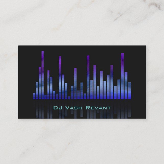 Professional DJ Music Equalizer Business Card (Front)