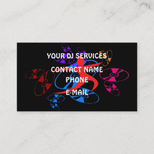 Professional DJ Services Business Cards