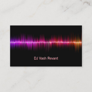Professional DJ Sound Waves Business Card