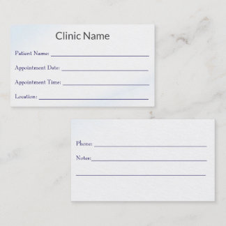 Professional Doctor Appointment Reminder Card