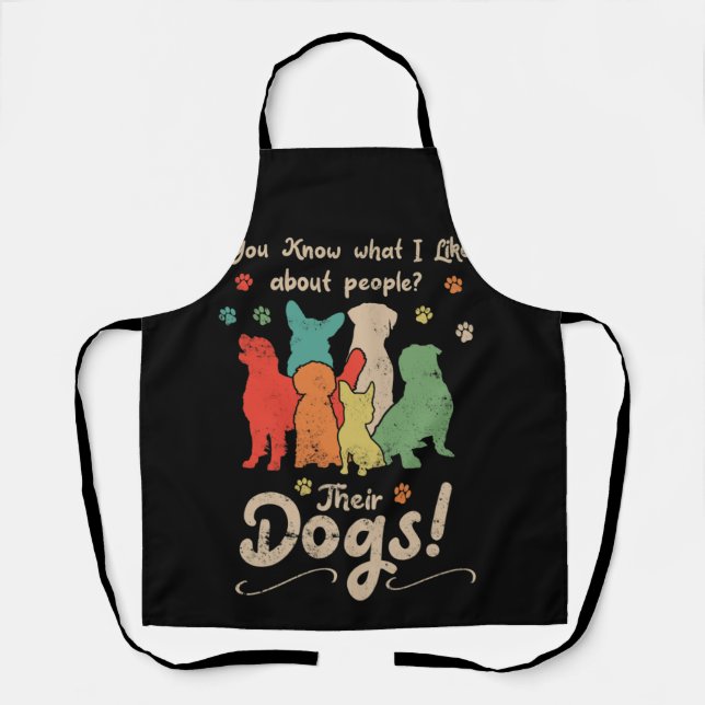 Professional Dog Groomer Dad Grooming Doggie Apron (Front)