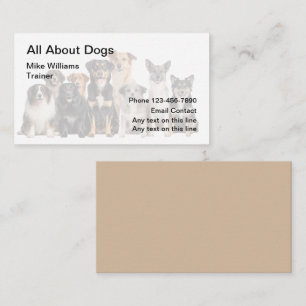 Professional Dog Trainer Business Cards