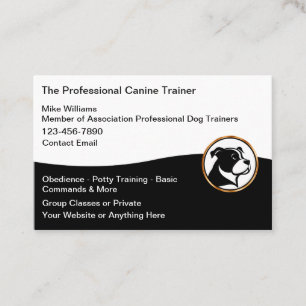 Professional Dog Trainer Services Business Card