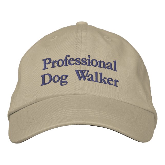 Professional Dog Walker Business Name Embroidered Hat (Front)