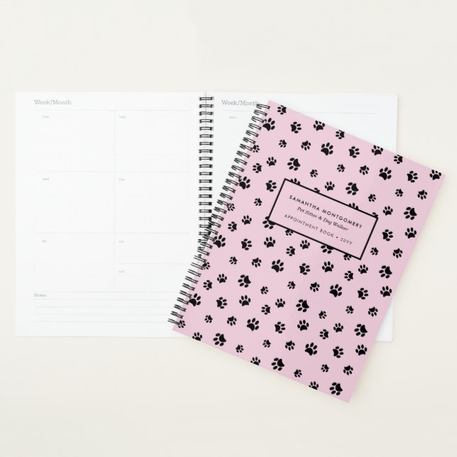 Professional Dog Walker Pet Sitter Appointment Planner (Display)