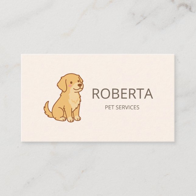 Professional Dog Walker & Pet Sitter Business Card (Front)