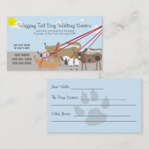 Professional Dog Walking Service Business Card