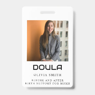 Professional Doula Photo Name Identity Design ID Badge